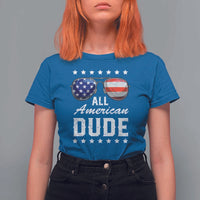 Funny All American Dude 4th Of July T Shirt For Women Family Matching Sunglasses - Wonder Print Shop