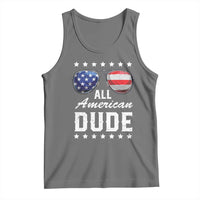 Funny All American Dude 4th Of July Tank Top Family Matching Sunglasses - Wonder Print Shop