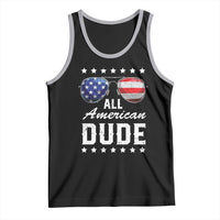Funny All American Dude 4th Of July Tank Top Family Matching Sunglasses - Wonder Print Shop