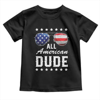 Funny All American Dude 4th Of July Toddler T Shirt Family Matching Sunglasses - Wonder Print Shop