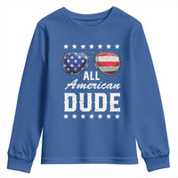 Funny All American Dude 4th Of July Youth Sweatshirt Family Matching Sunglasses - Wonder Print Shop