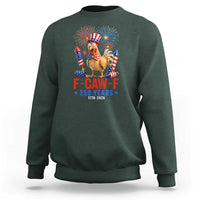 F Caw F 250 Years 1776 2026 Sweatshirt Funny Patriotic Rooster Meme Fireworks