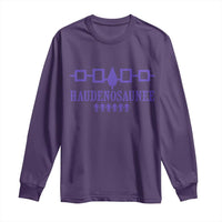 Native American Haudenosaunee Iroquois Nation Flag Long Sleeve Shirt - Wonder Print Shop