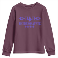 Native American Haudenosaunee Iroquois Nation Flag Youth Sweatshirt - Wonder Print Shop