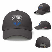 Funny Shark Lovers Week Baseball Cap I Was Told There Would Be Sharks