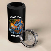 Funny Shark Guess What Week It Is 4 in 1 Can Cooler Tumbler Shark Awareness Summer Vacation
