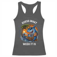 Funny Shark Guess What Week It Is Racerback Tank Top Shark Awareness Summer Vacation