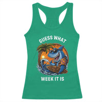 Funny Shark Guess What Week It Is Racerback Tank Top Shark Awareness Summer Vacation