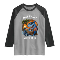 Funny Shark Guess What Week It Is Raglan Shirt Shark Awareness Summer Vacation