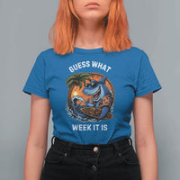 Funny Shark Guess What Week It Is T Shirt For Women Shark Awareness Summer Vacation