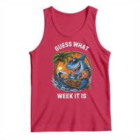 Funny Shark Guess What Week It Is Tank Top Shark Awareness Summer Vacation