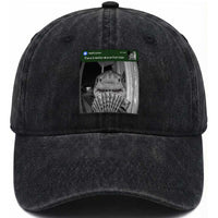 There is Motion at Your Front Door Funny Shark Motion Meme Washed Cotton Baseball Cap