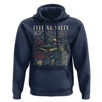 Feeling Salty Shark Lover Vintage Ocean Life Hoodie