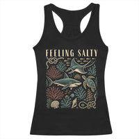 Feeling Salty Shark Lover Vintage Ocean Life Racerback Tank Top