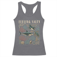 Feeling Salty Shark Lover Vintage Ocean Life Racerback Tank Top