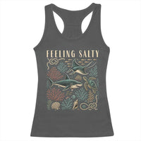 Feeling Salty Shark Lover Vintage Ocean Life Racerback Tank Top