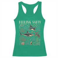 Feeling Salty Shark Lover Vintage Ocean Life Racerback Tank Top