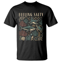 Feeling Salty Shark Lover Vintage Ocean Life T Shirt