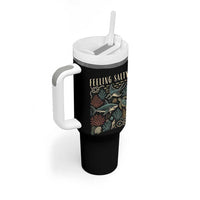 Feeling Salty Shark Lover Vintage Ocean Life Tumbler With Handle
