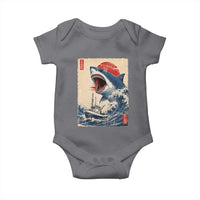 Megalodon Shark Japanese Vintage Graphic Ukiyo e Art Baby Onesie