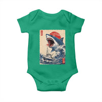 Megalodon Shark Japanese Vintage Graphic Ukiyo e Art Baby Onesie