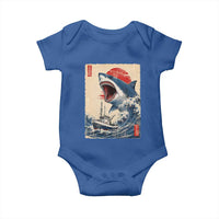 Megalodon Shark Japanese Vintage Graphic Ukiyo e Art Baby Onesie