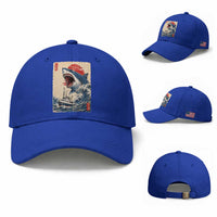 Megalodon Shark Japanese Vintage Graphic Ukiyo e Art Baseball Cap