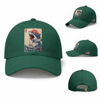 Megalodon Shark Japanese Vintage Graphic Ukiyo e Art Baseball Cap