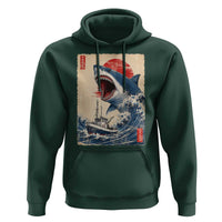 Megalodon Shark Japanese Vintage Graphic Ukiyo e Art Hoodie