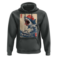 Megalodon Shark Japanese Vintage Graphic Ukiyo e Art Hoodie