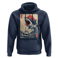 Megalodon Shark Japanese Vintage Graphic Ukiyo e Art Hoodie