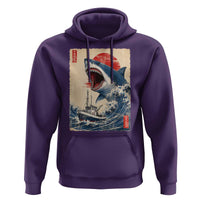 Megalodon Shark Japanese Vintage Graphic Ukiyo e Art Hoodie