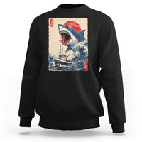 Megalodon Shark Japanese Vintage Graphic Ukiyo e Art Sweatshirt
