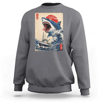 Megalodon Shark Japanese Vintage Graphic Ukiyo e Art Sweatshirt