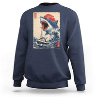 Megalodon Shark Japanese Vintage Graphic Ukiyo e Art Sweatshirt