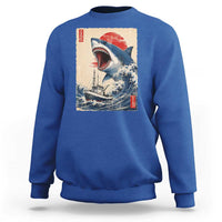 Megalodon Shark Japanese Vintage Graphic Ukiyo e Art Sweatshirt