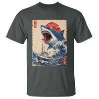 Megalodon Shark Japanese Vintage Graphic Ukiyo e Art T Shirt