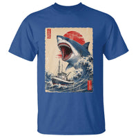 Megalodon Shark Japanese Vintage Graphic Ukiyo e Art T Shirt