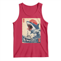 Megalodon Shark Japanese Vintage Graphic Ukiyo e Art Tank Top