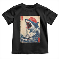 Megalodon Shark Japanese Vintage Graphic Ukiyo e Art Toddler T Shirt