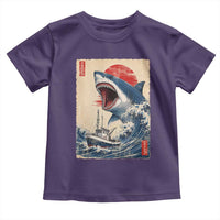 Megalodon Shark Japanese Vintage Graphic Ukiyo e Art Toddler T Shirt