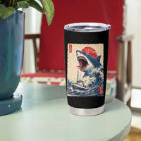 Megalodon Shark Japanese Vintage Graphic Ukiyo e Art Tumbler Cup