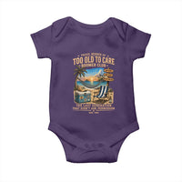 Proud Member of Too Old To Care Boomer Club Baby Onesie Funny Baby Boomer Retire Summer Vacation