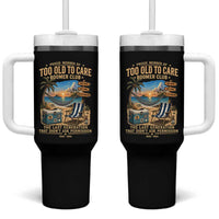 Proud Member of Too Old To Care Boomer Club Tumbler With Handle Funny Baby Boomer Retire Summer Vacation