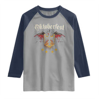 Oktoberfest German Drinking Festival Raglan Shirt Bundesadler Coat of Arms Star - Wonder Print Shop