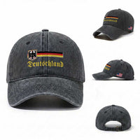 Deutschland German Heritage Pride Washed Cotton Baseball Cap Bundesadler Coat of Arms