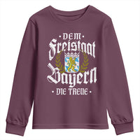 Bayern Bavaria German Youth Sweatshirt Dem Freistaat Bayern Die Treue - Wonder Print Shop