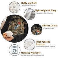 Bavarian Pride Throw Blanket Freistaat Bayern Golden Lion Coat Of Arms - Wonder Print Shop