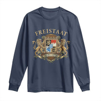 Bavarian Pride Long Sleeve Shirt Freistaat Bayern Golden Lion Coat Of Arms - Wonder Print Shop