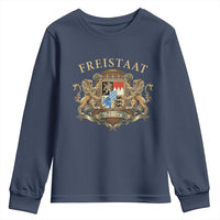 Bavarian Pride Youth Sweatshirt Freistaat Bayern Golden Lion Coat Of Arms - Wonder Print Shop